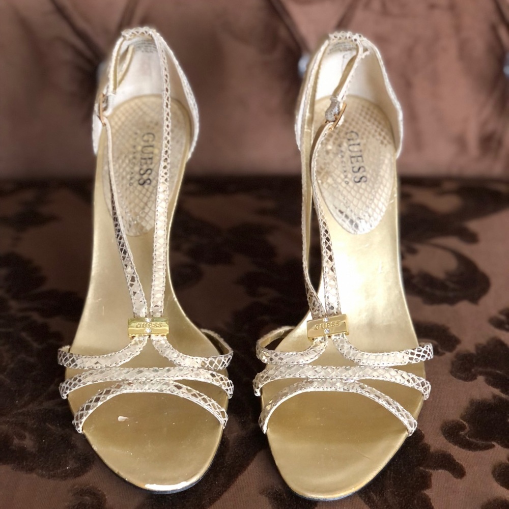 Gold color size 7 shoes